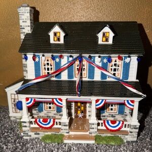 Time To Celebrate Merryville Series 1776 Liberty Lane Glass Porcelain House 2003